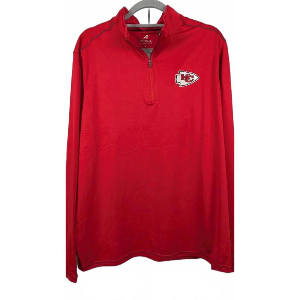 Antigua Kansas City Chiefs Red NFL 1/4 Zip Pullover Large